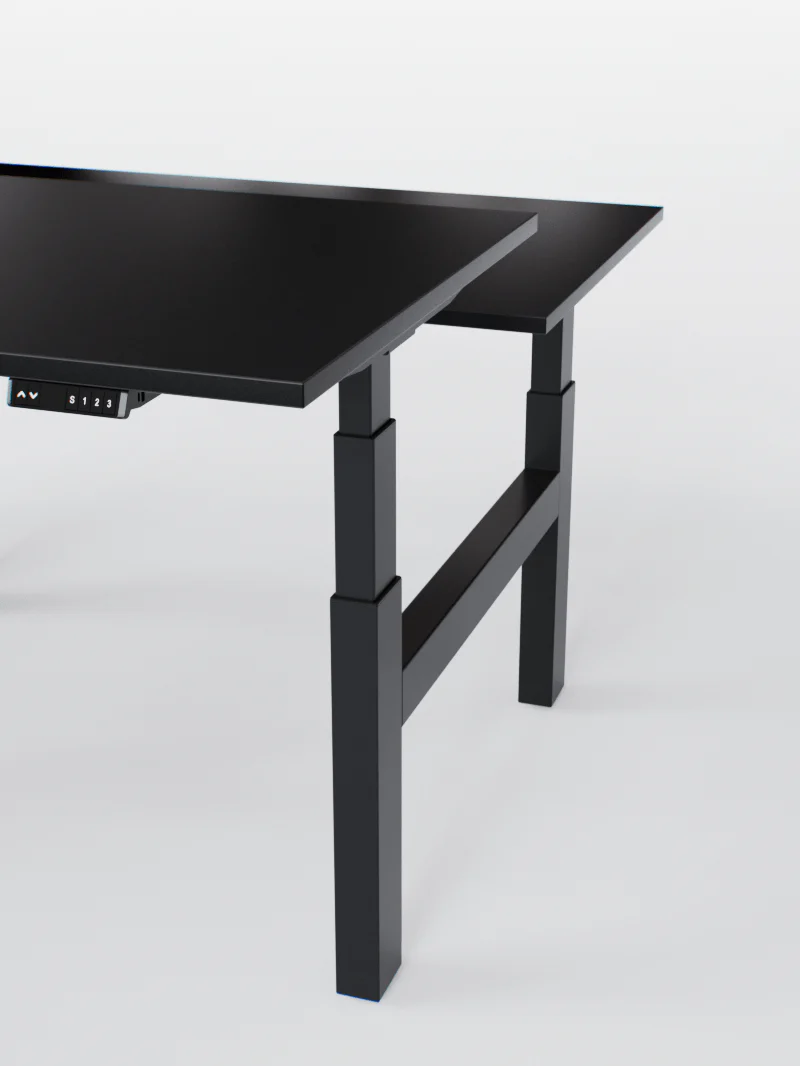 Duo Go - Plateau Essential | Bench Assis Debout Électrique, 2 Postes, Ports USB A & C - Image 4