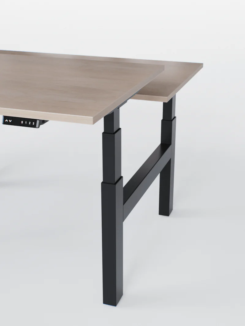 Duo Go - Plateau Essential | Bench Assis Debout Électrique, 2 Postes, Ports USB A & C - Image 6
