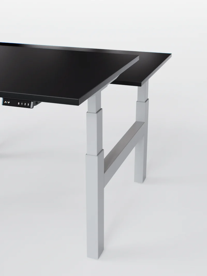 Duo Go - Plateau Essential | Bench Assis Debout Électrique, 2 Postes, Ports USB A & C - Image 9