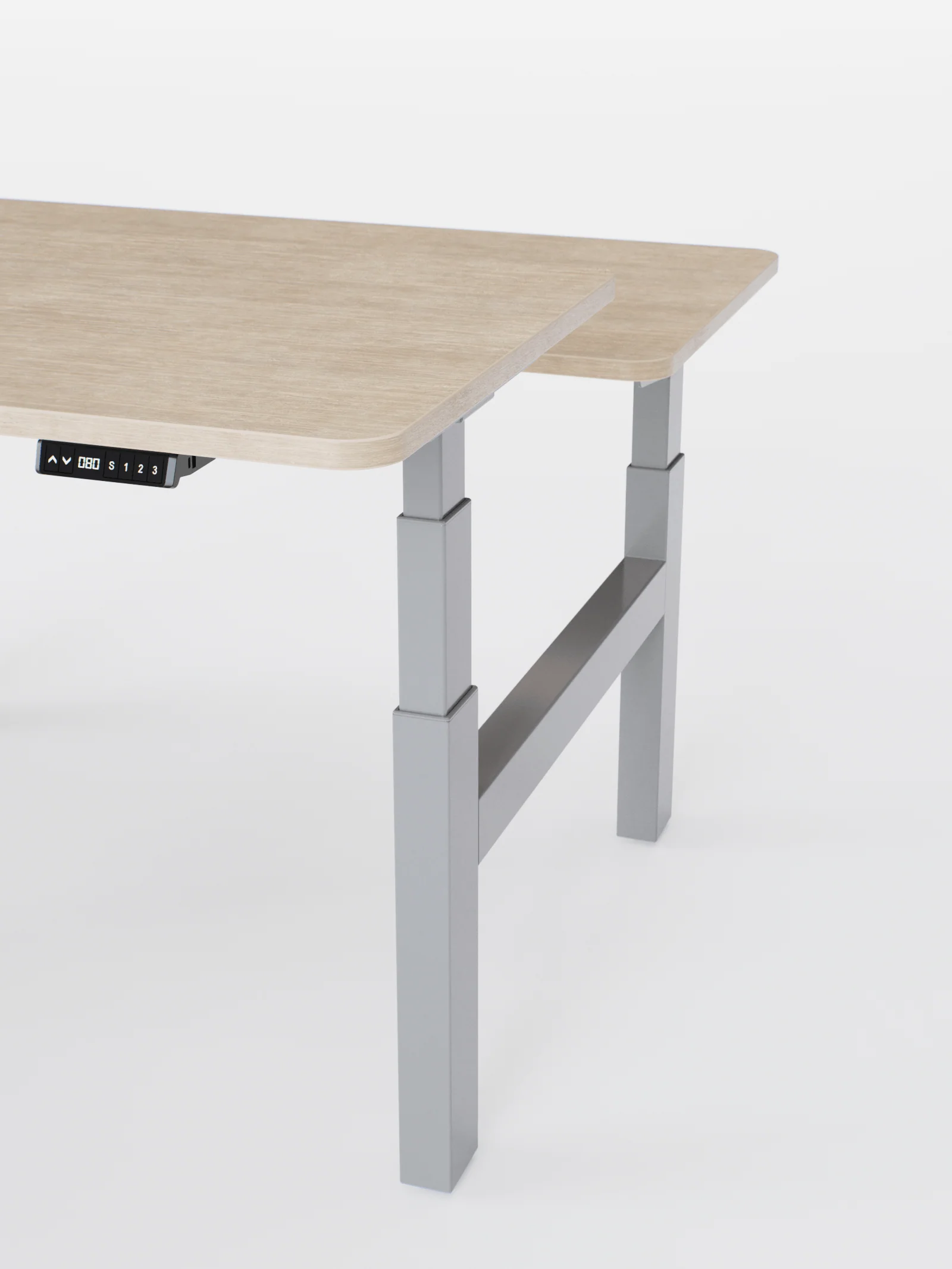 Duo Go - Plateau Auva | Bench Assis Debout Électrique 2 Postes, 70 cm, Angles arrondis, Ports USB A & C - Image 16