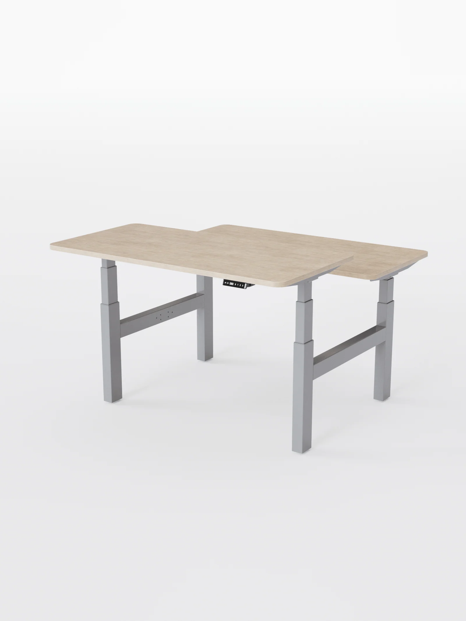 Duo Go - Plateau Auva | Bench Assis Debout Électrique 2 Postes, 70 cm, Angles arrondis, Ports USB A & C - Image 17