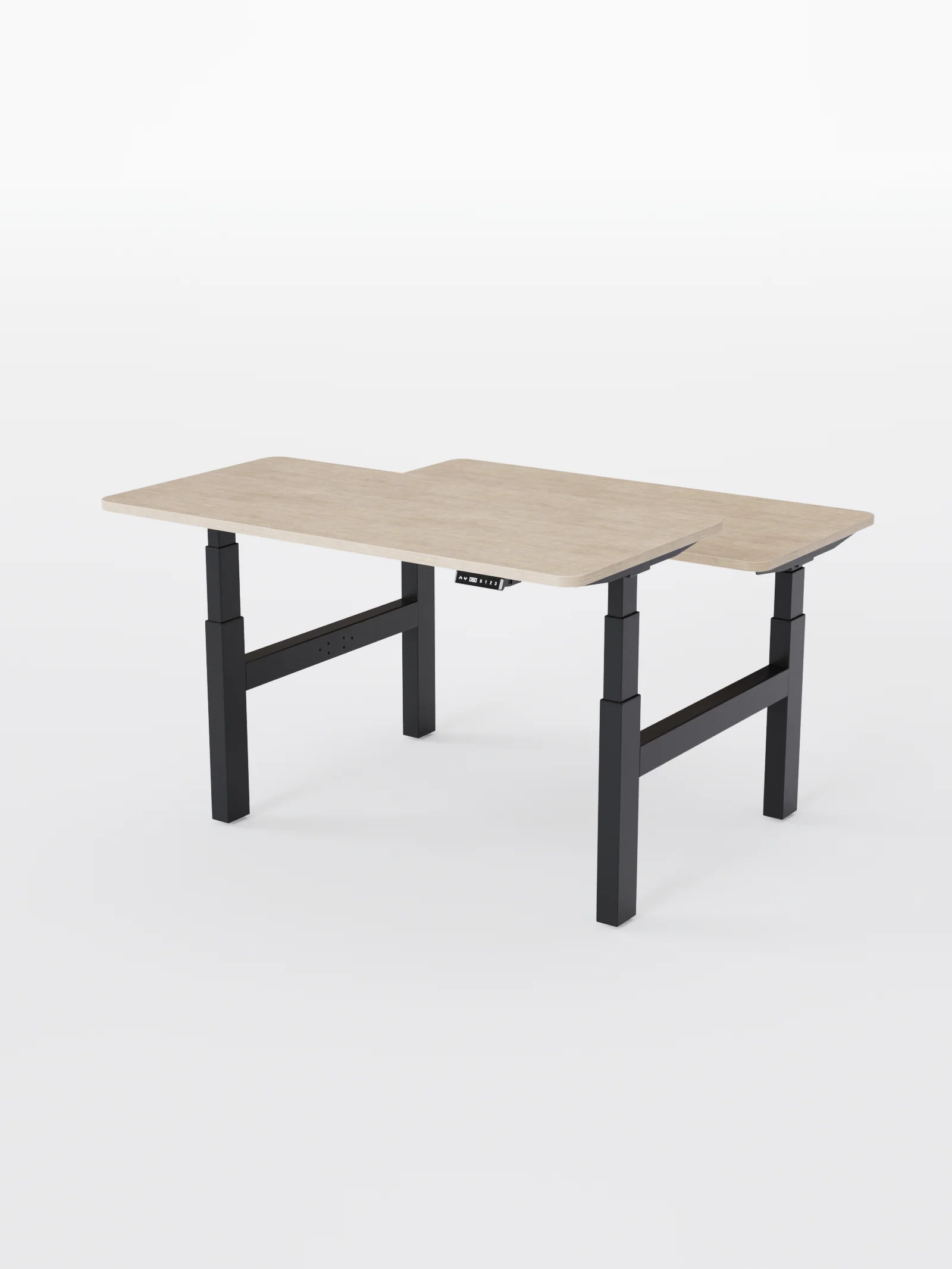 Duo Go - Plateau Auva | Bench Assis Debout Électrique 2 Postes, 70 cm, Angles arrondis, Ports USB A & C - Image 18