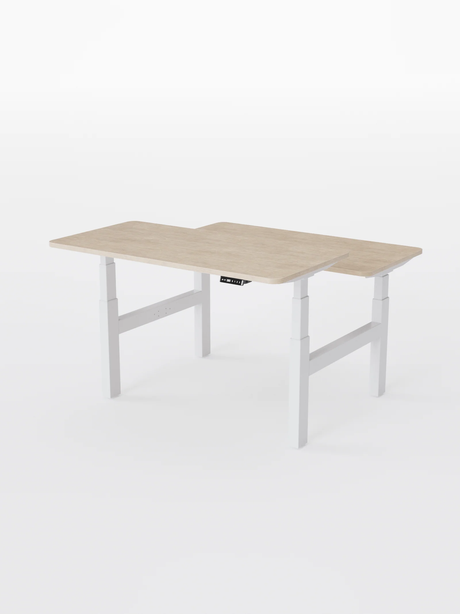 Duo Go - Plateau Auva | Bench Assis Debout Électrique 2 Postes, 70 cm, Angles arrondis, Ports USB A & C - Image 21