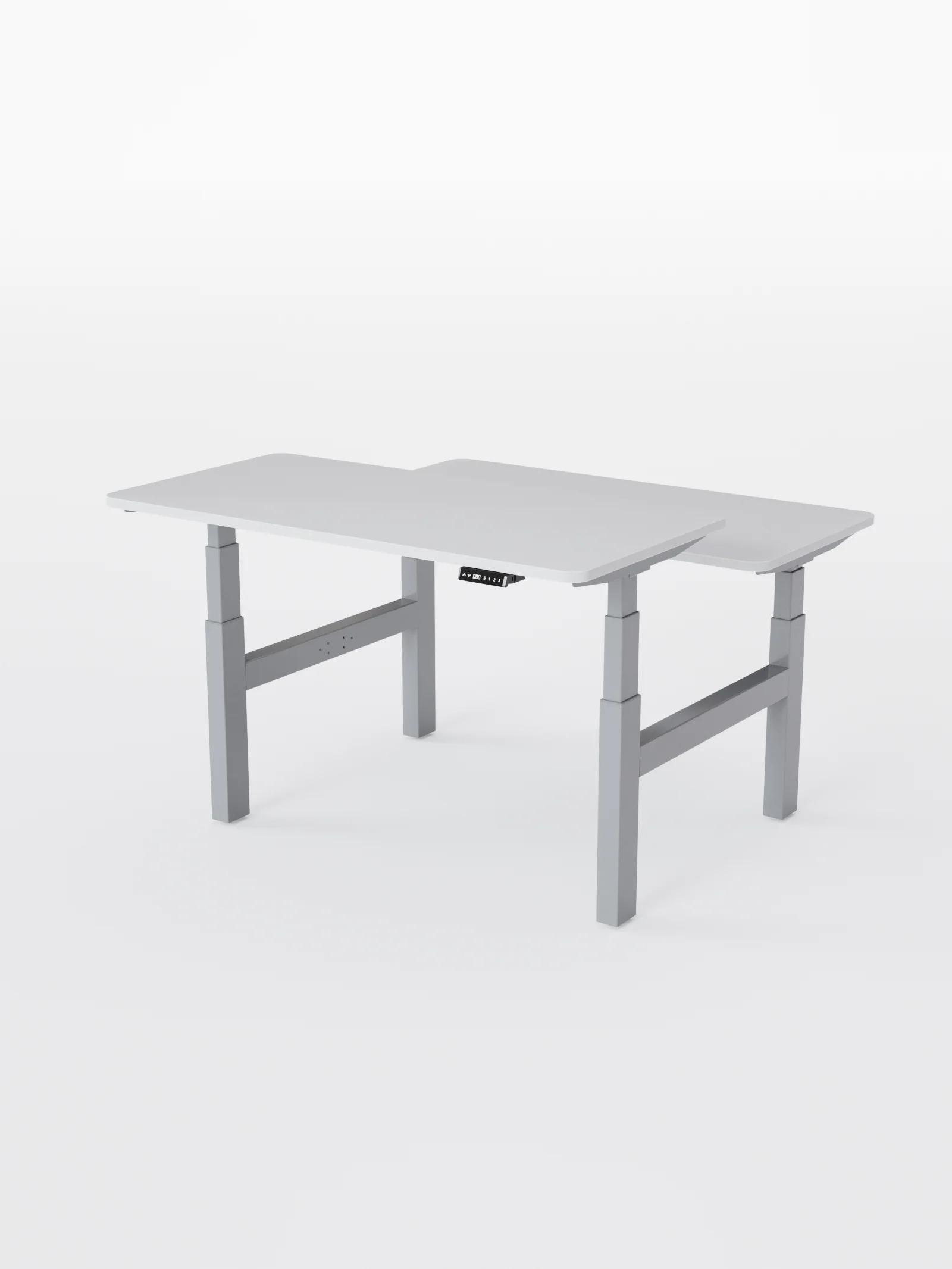 Duo Go - Plateau Auva | Bench Assis Debout Électrique 2 Postes, 70 cm, Angles arrondis, Ports USB A & C - Image 4