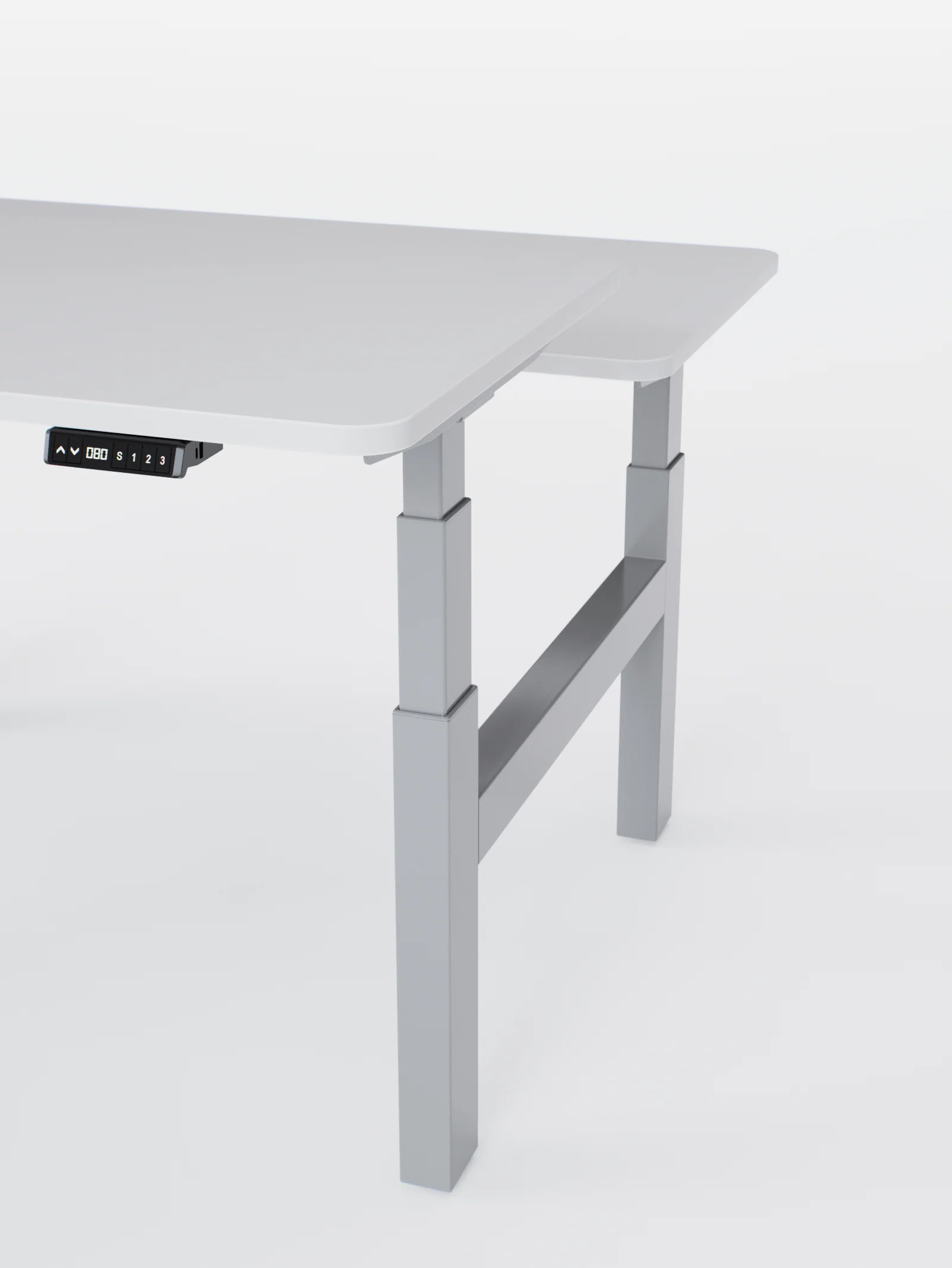 Duo Go - Plateau Auva | Bench Assis Debout Électrique 2 Postes, 70 cm, Angles arrondis, Ports USB A & C - Image 5