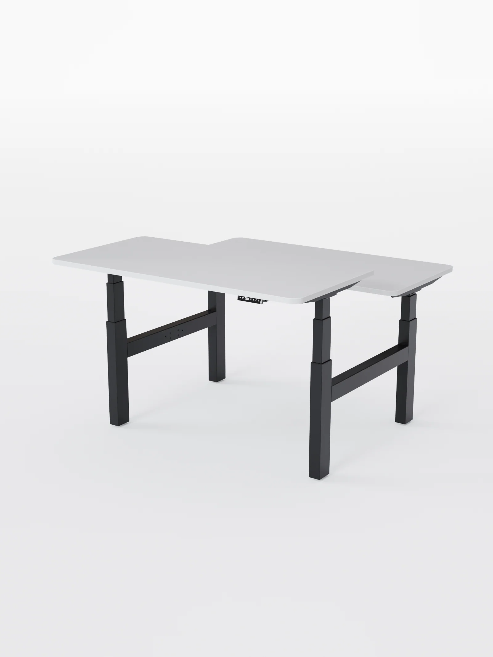 Duo Go - Plateau Auva | Bench Assis Debout Électrique 2 Postes, 70 cm, Angles arrondis, Ports USB A & C - Image 6