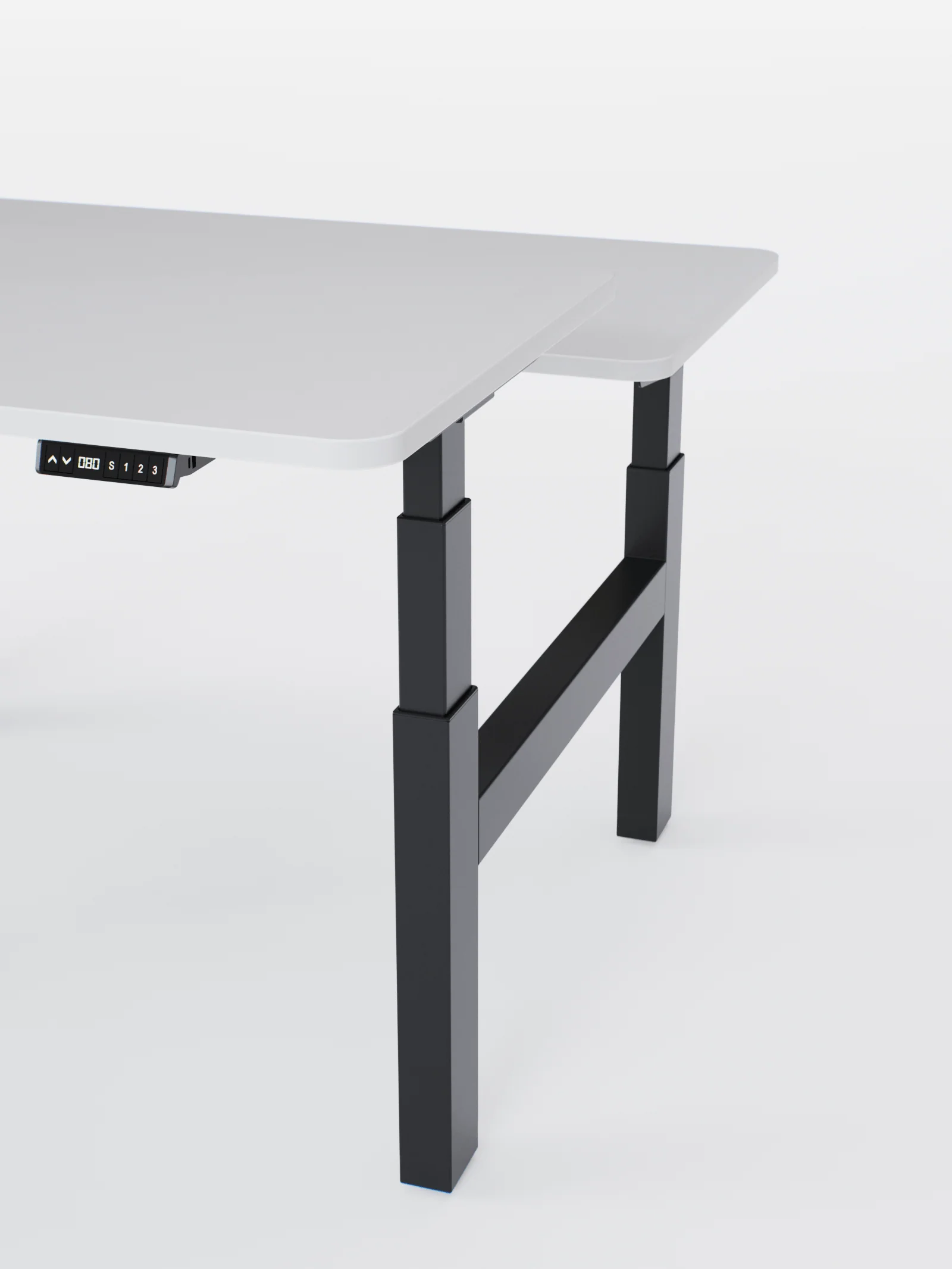 Duo Go - Plateau Auva | Bench Assis Debout Électrique 2 Postes, 70 cm, Angles arrondis, Ports USB A & C - Image 7