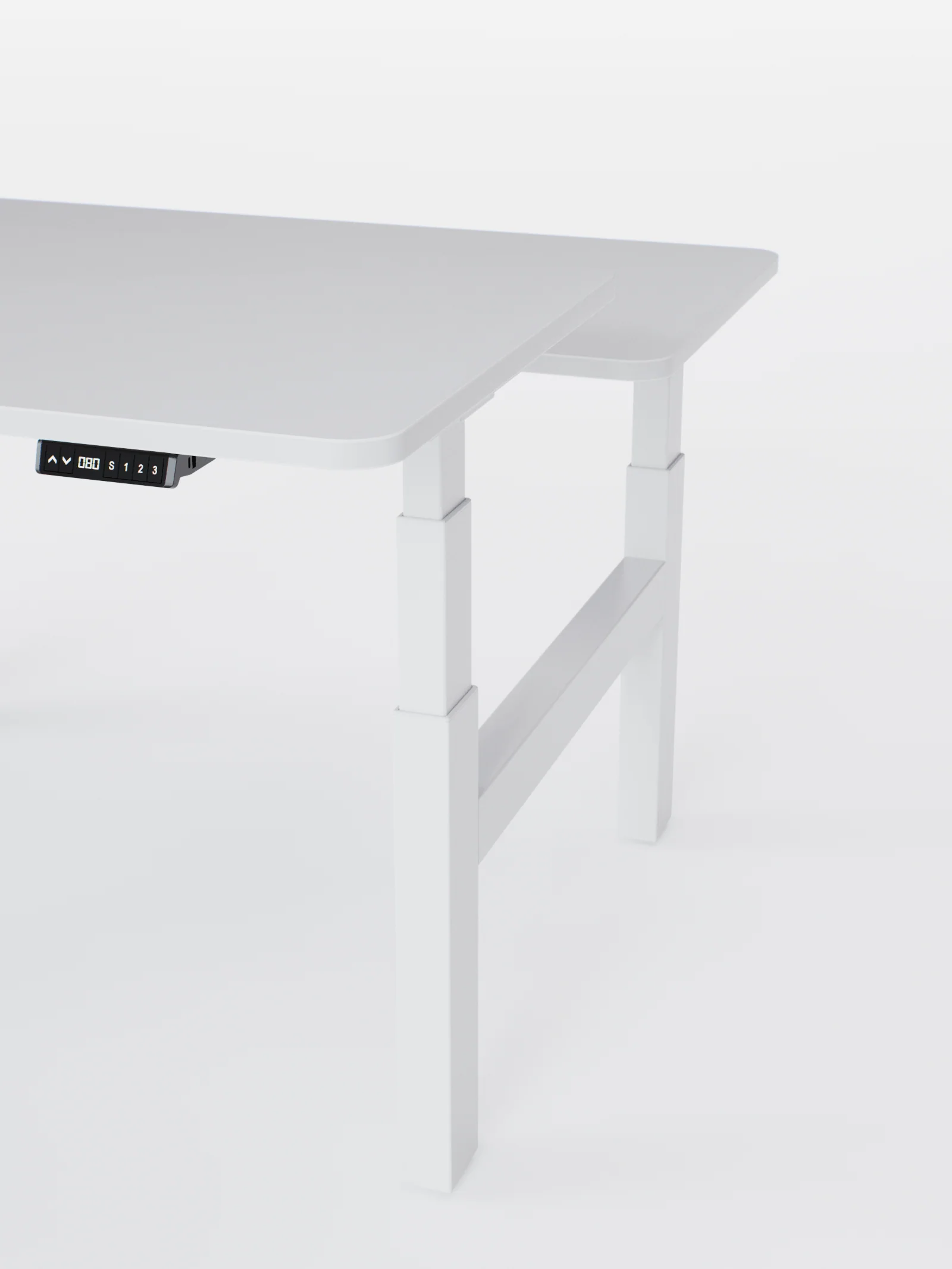 Duo Go - Plateau Auva | Bench Assis Debout Électrique 2 Postes, 70 cm, Angles arrondis, Ports USB A & C - Image 8