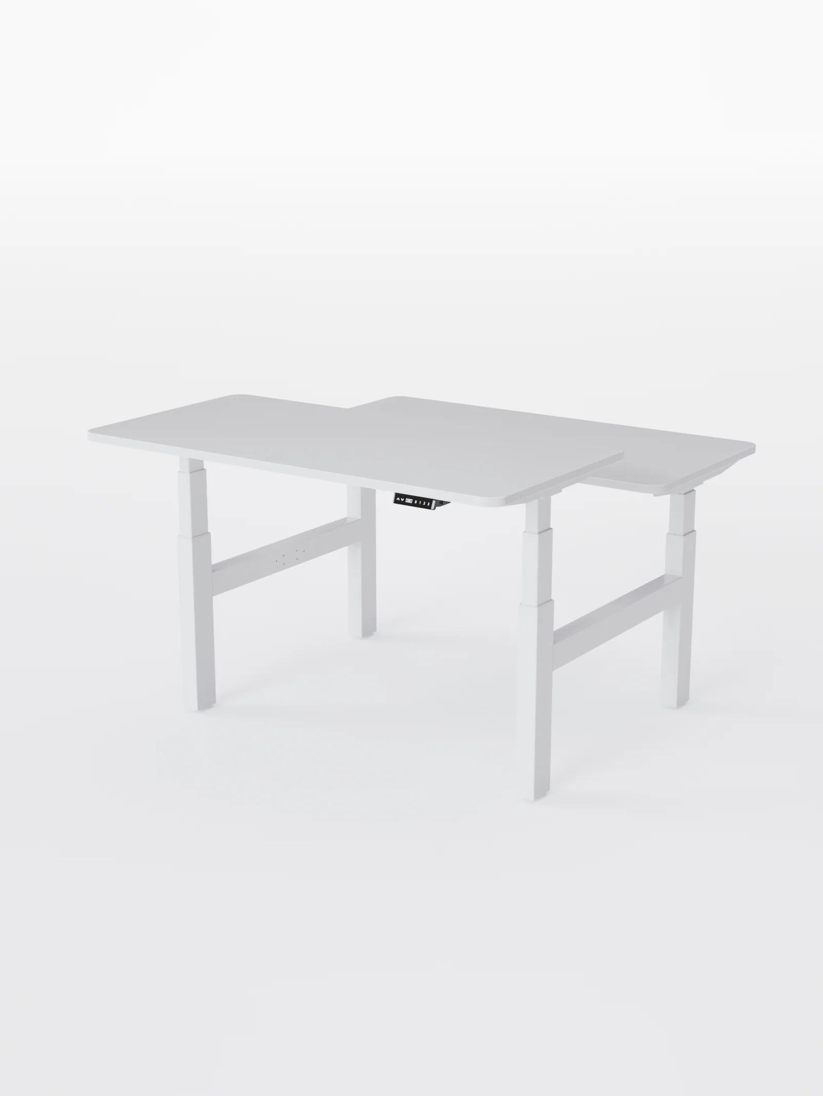 Duo Go - Plateau Auva | Bench Assis Debout Électrique 2 Postes, 70 cm, Angles arrondis, Ports USB A & C - Image 9