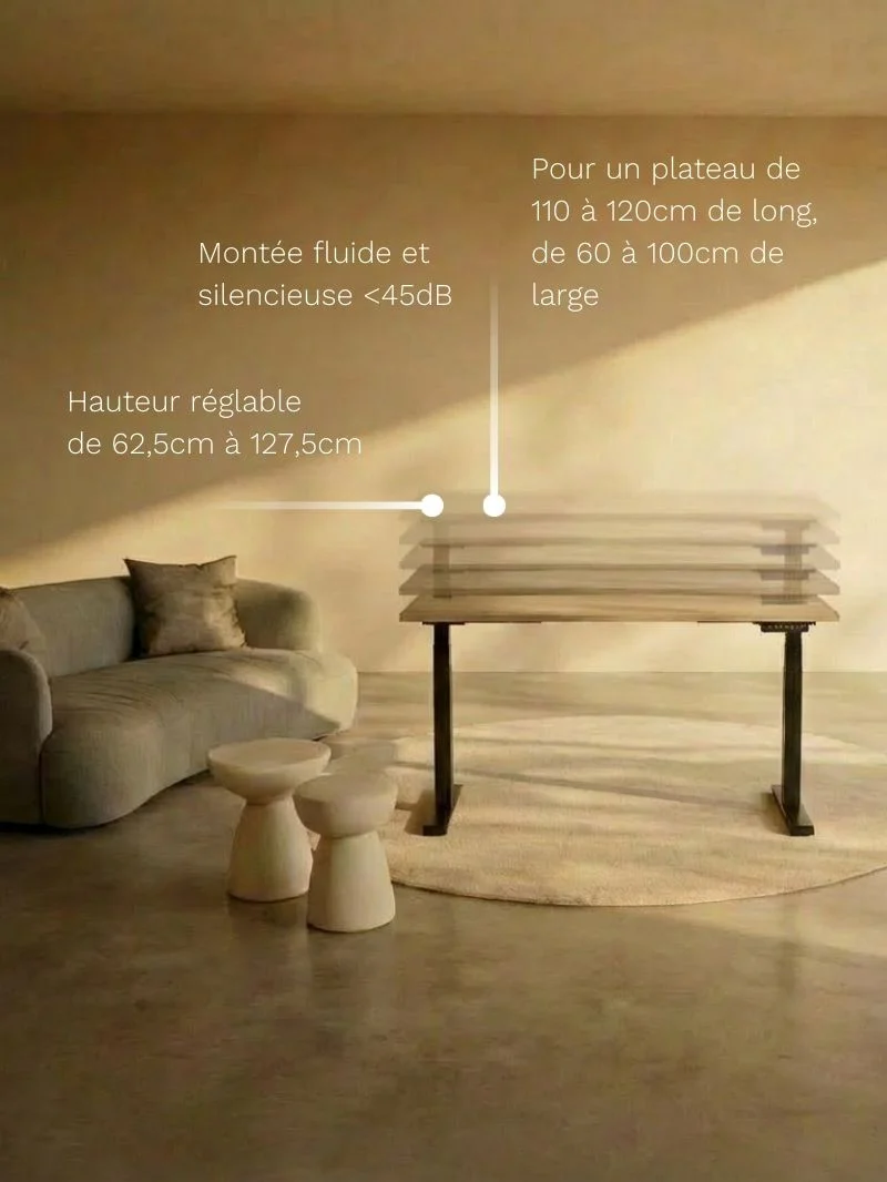 Advanced Go - Plateau Essential | Bureau Assis Debout Électrique, Ports USB A & C - Image 5
