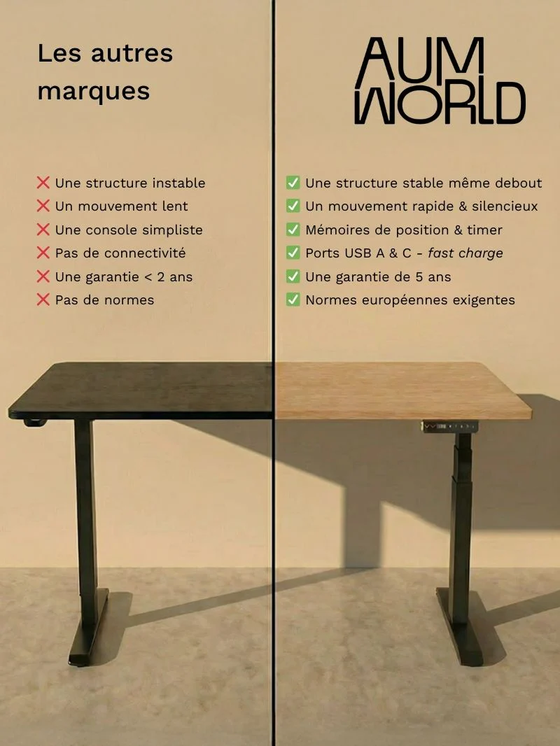 Advanced Go - Plateau Essential | Bureau Assis Debout Électrique, Ports USB A & C - Image 8