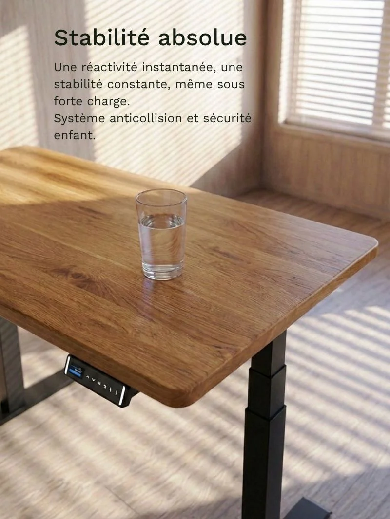 Advanced Pro - Plateau Premium Oak | Bureau Assis Debout Électrique en Chêne Massif, Hautes Performances - Image 3