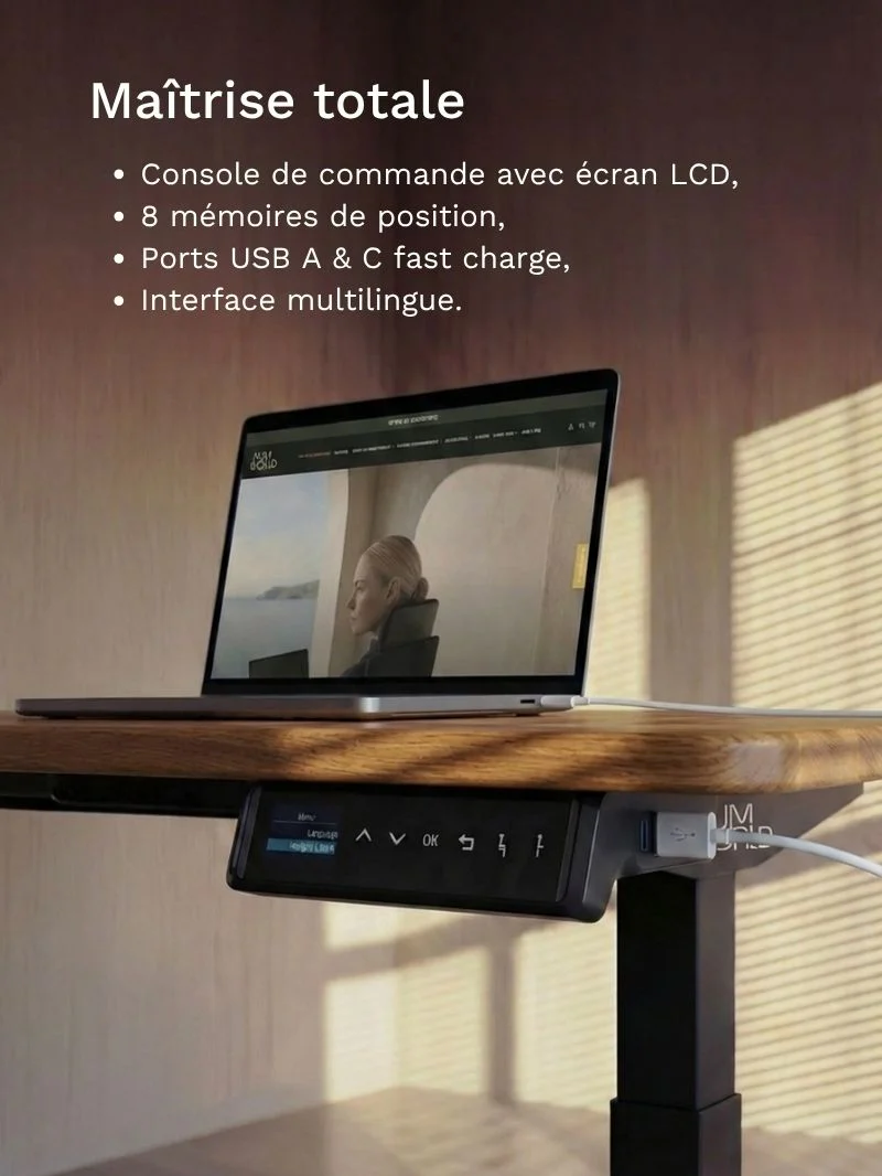 Advanced Pro - Plateau Premium Oak | Bureau Assis Debout Électrique en Chêne Massif, Hautes Performances - Image 6