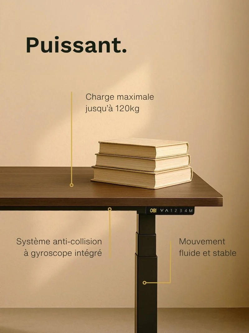 Advanced - Plateau Auva | Bureau Assis Debout Électrique, 70 cm, Angles arrondis - Image 4