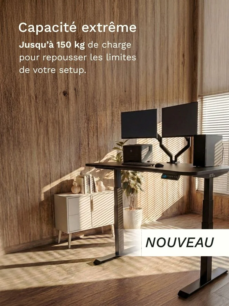 Advanced Pro - Plateau Auva | Bureau Assis Debout Électrique, 70 cm, Angles arrondis, Hautes Performances - Image 4