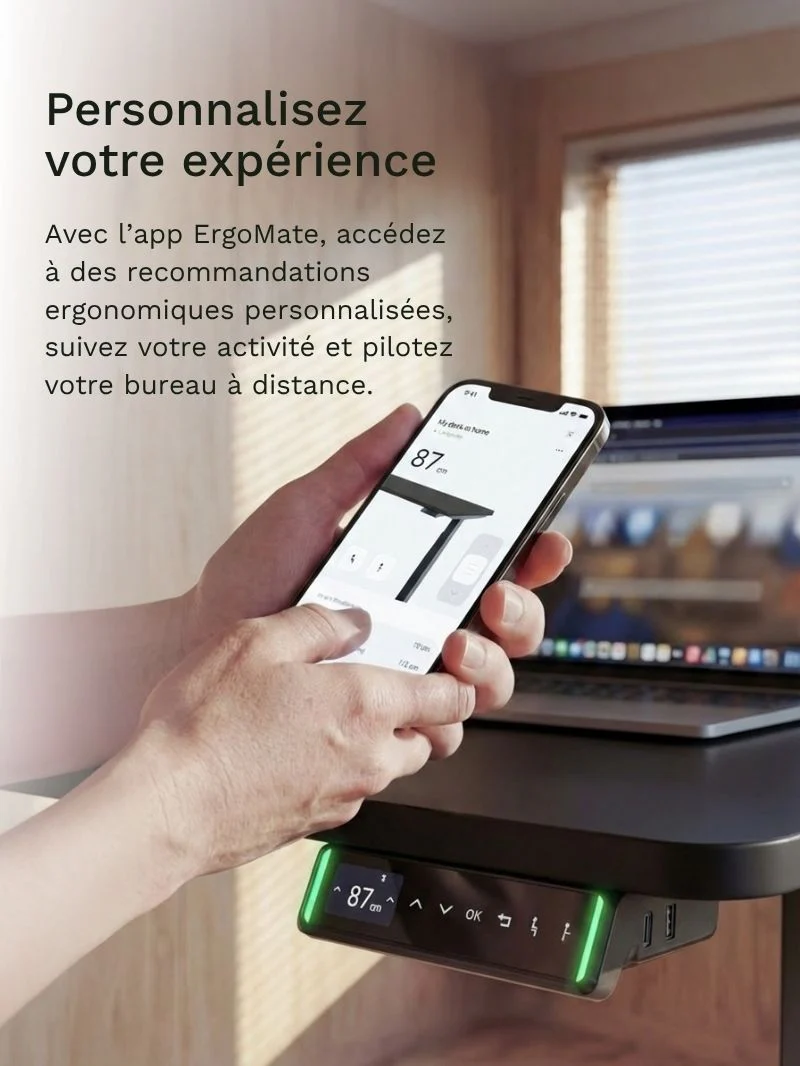 Advanced Pro - Plateau Auva | Bureau Assis Debout Électrique, 70 cm, Angles arrondis, Hautes Performances - Image 7