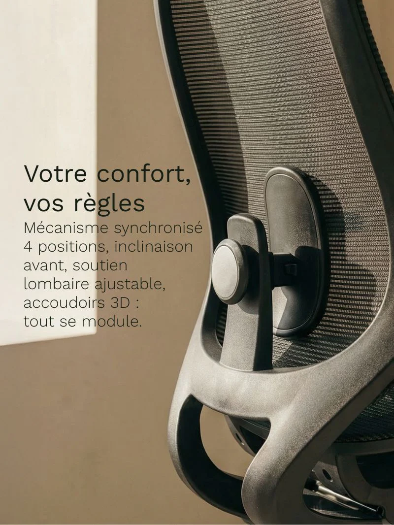 Chaise de Bureau Ergonomique | Lineo - Image 5