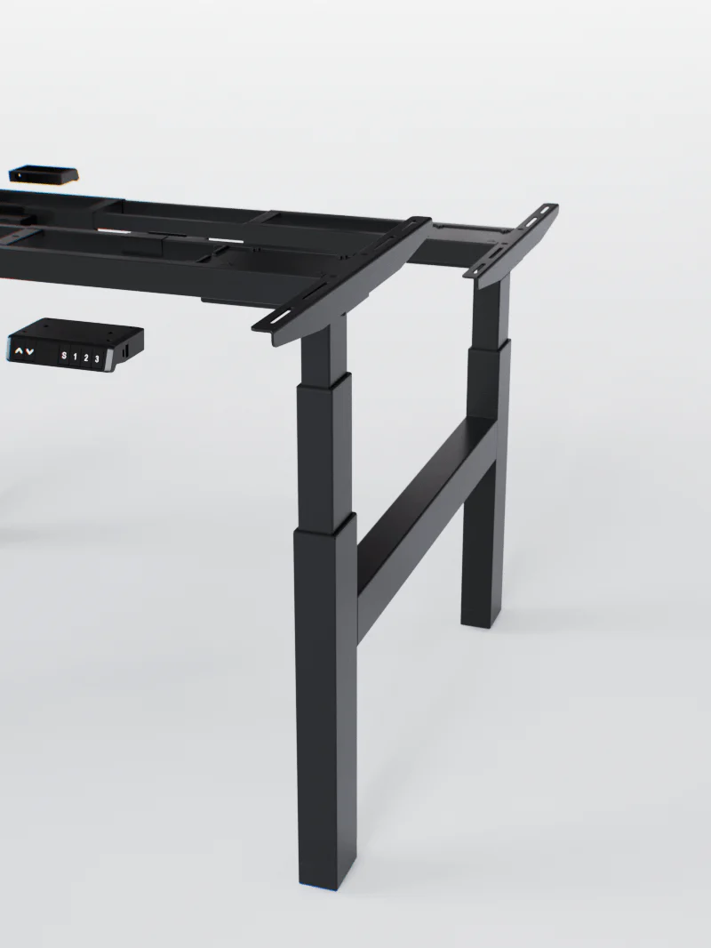 Duo Go | Pieds de Bench Réglable Électrique 2 Postes, Ports USB A & C - Image 5
