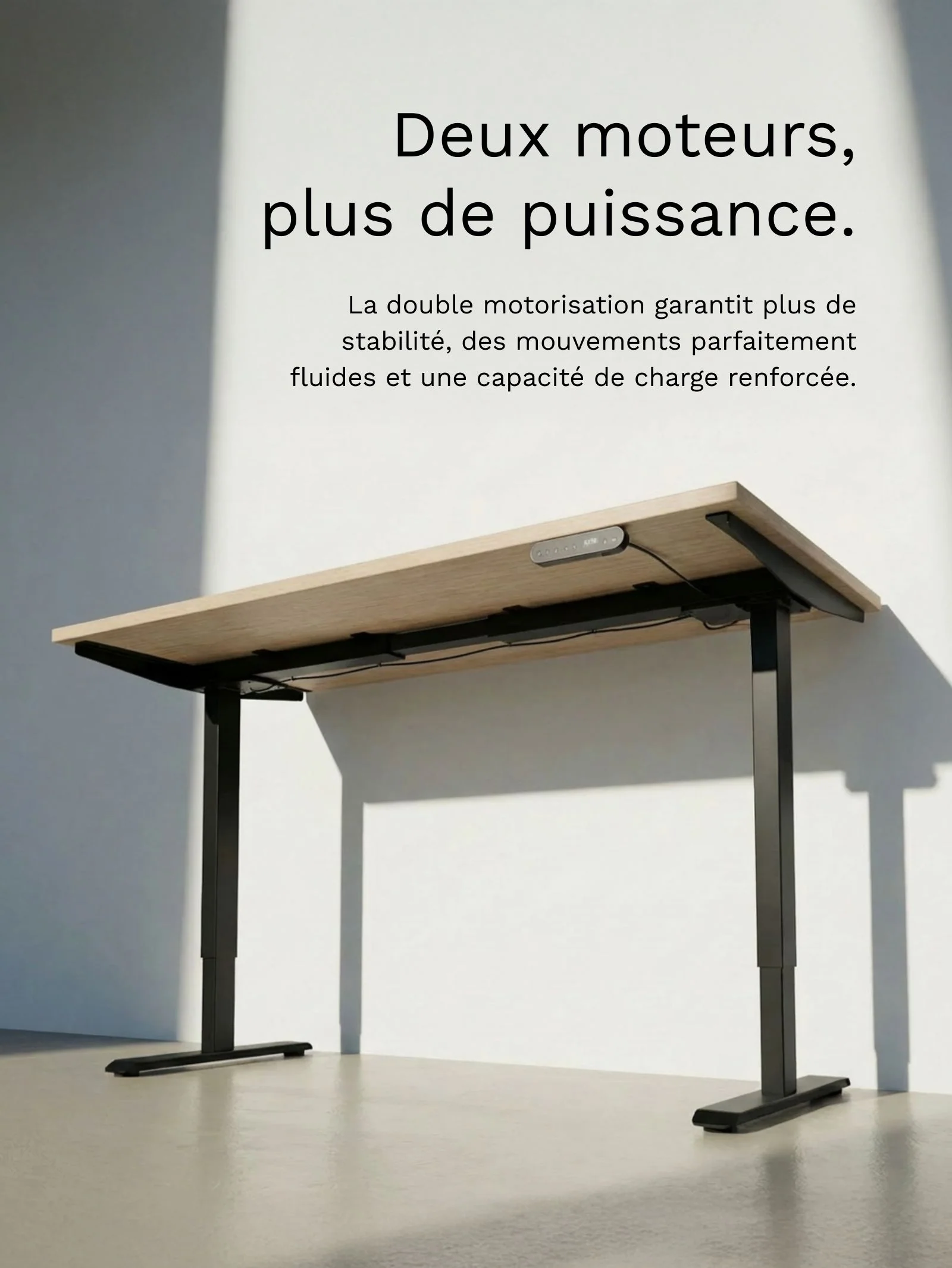 Start 2 | Pieds de Bureau Électrique Réglable en Hauteur - 2 moteurs - Image 3