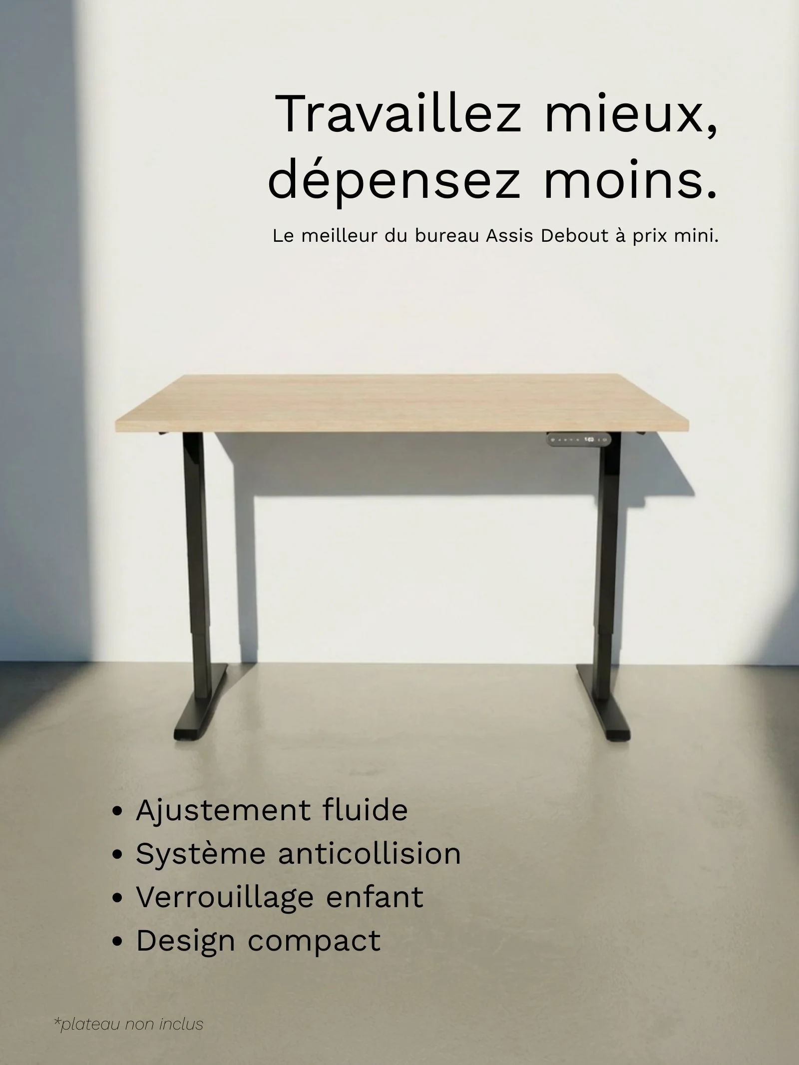 Start 2 | Pieds de Bureau Électrique Réglable en Hauteur - 2 moteurs - Image 4
