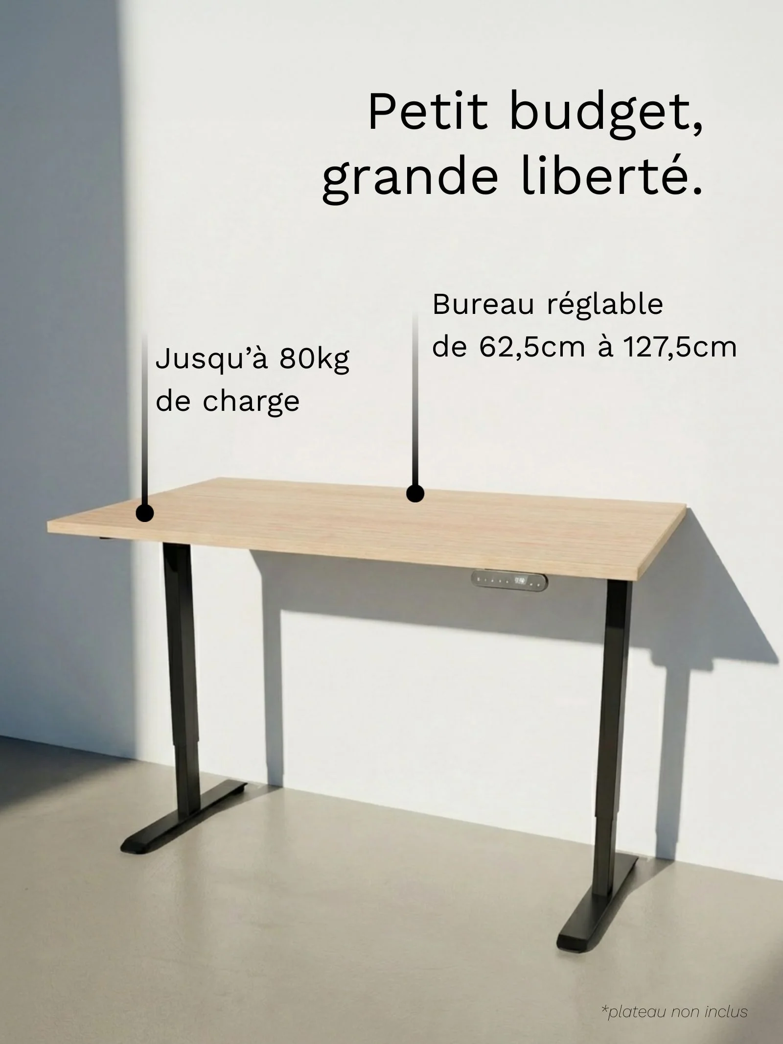 Start 2 | Pieds de Bureau Électrique Réglable en Hauteur - 2 moteurs - Image 5
