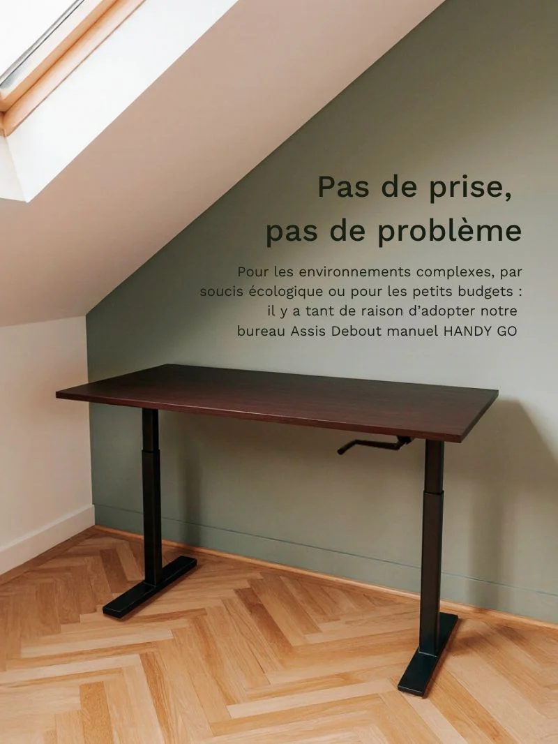 Handy Go - Plateau Essential | Bureau Assis Debout Manuel - Image 5
